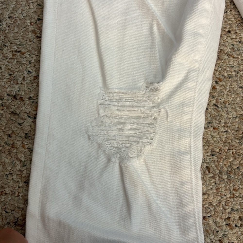AG White High Waisted Tapered Leg Jeans - Picture 8 of 8